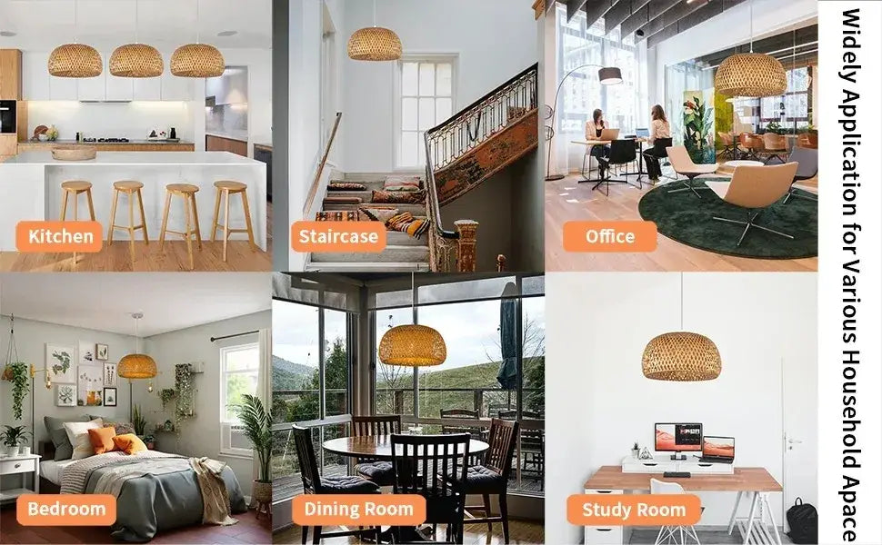 Hand-Woven Bamboo Lantern Pendant Light