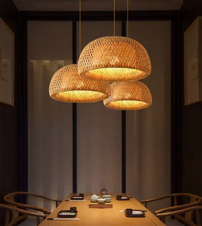 Handcrafted Chinese Bamboo Pendant Lamp
