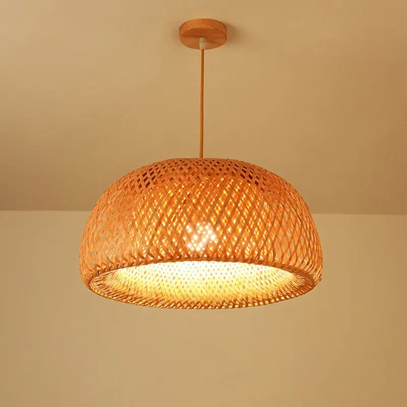 Hand Knitted Chinese Style Hanging Bamboo Lamps
