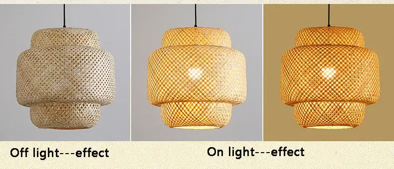 Hand-Woven Bamboo Pendant Light Chandelier