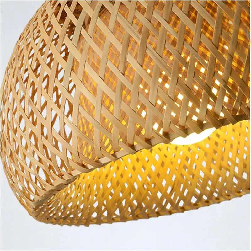 Hand-Woven Bamboo Lantern Pendant Light