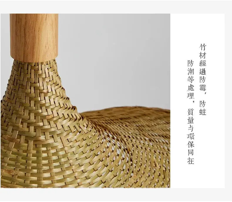 Hand-Knit Bamboo Pendant Ceiling Light